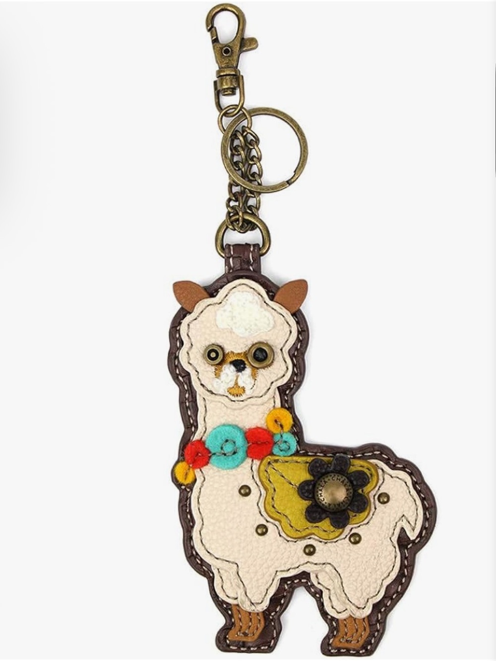 Chala Lama Appliqué Key Fob Bag Charm NWOT